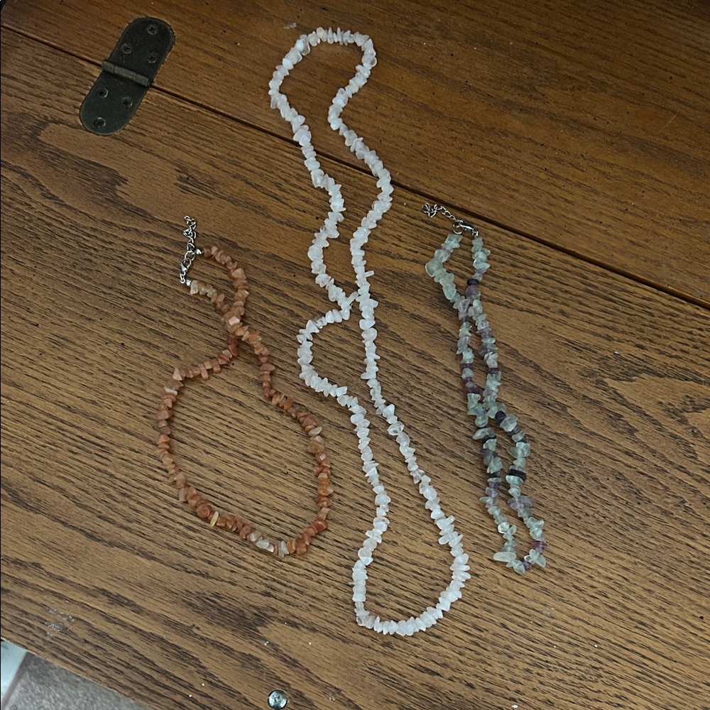 Elegant Multi-Color Stone Necklace Set